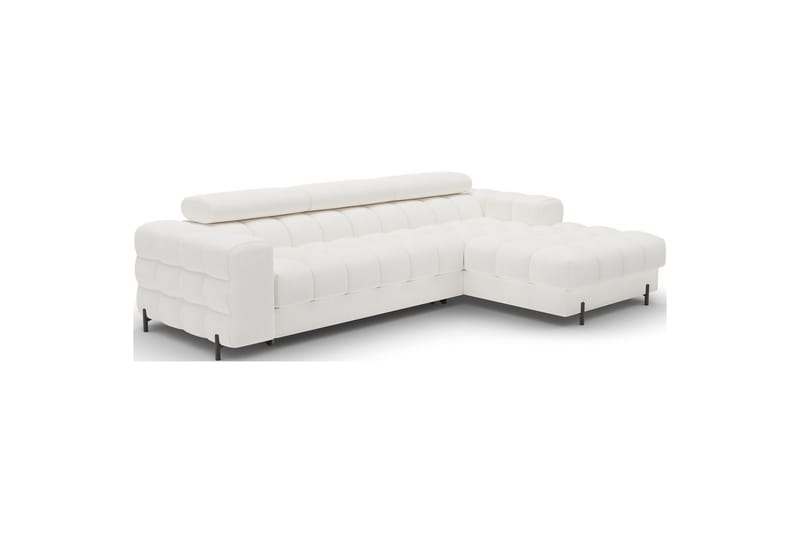 Kulmasohva Eltap Felro 285x181x93 cm - Amore 01, Valkoinen, Oikea - Huonekalut - Sohva - Vuodesohva