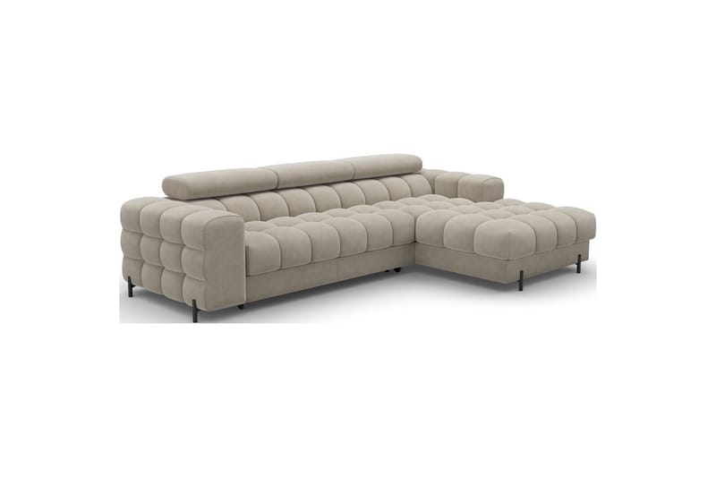 Kulmasohva Eltap Felro 285x181x93 cm - Aura 18, Beige, Oikea - Huonekalut - Sohva - Vuodesohva