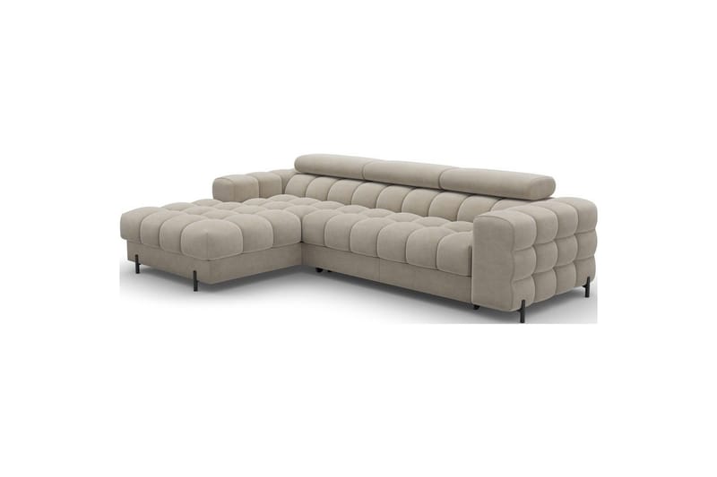 Kulmasohva Eltap Felro 285x181x93 cm - Aura 18, Beige, Vasen - Huonekalut - Sohva - Vuodesohva