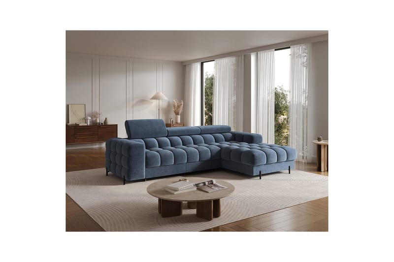 Kulmasohva Eltap Felro 285x181x93 cm - Aura 40, Sininen, Oikea - Huonekalut - Sohva - Vuodesohva
