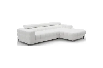 Kulmasohva Eltap Felro 285x181x93 cm - Royal 01, Valkoinen, Oikea - Huonekalut - Sohva - Vuodesohva