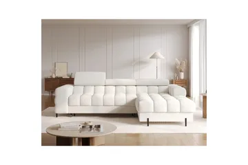 Kulmasohva Eltap Felro 285x181x93 cm - Royal 01, Valkoinen, Oikea - Huonekalut - Sohva - Vuodesohva