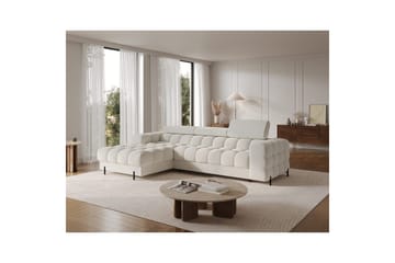 Kulmasohva Eltap Felro 285x181x93 cm - Royal 01, Valkoinen, Vasen - Huonekalut - Sohva - Vuodesohva