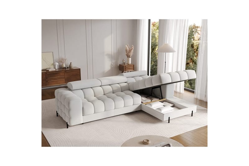 Kulmasohva Eltap Felro 285x181x93 cm - Royal 03, Harmaa, Oikea - Huonekalut - Sohva - Vuodesohva