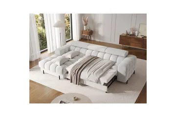 Kulmasohva Eltap Felro 285x181x93 cm - Royal 03, Harmaa, Vasen - Huonekalut - Sohva - Vuodesohva