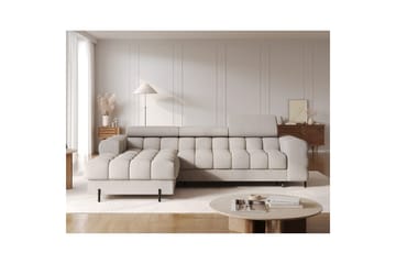 Kulmasohva Eltap Felro 285x181x93 cm - Royal 20, Beige, Vasen - Huonekalut - Sohva - Vuodesohva