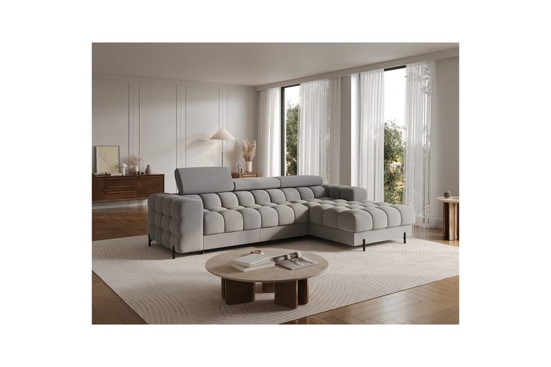 Kulmasohva Eltap Felro 285x181x93 cm - Sola 04, Harmaa, Oikea - Huonekalut - Sohva - Vuodesohva