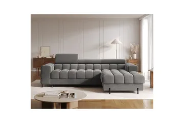 Kulmasohva Eltap Felro 285x181x93 cm - Sola 06, Tummanharmaa, Oikea - Huonekalut - Sohva - Vuodesohva