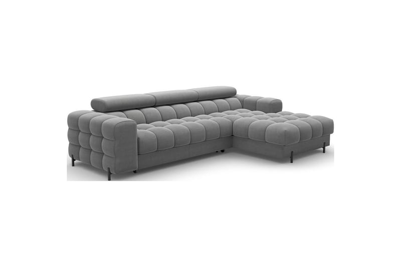 Kulmasohva Eltap Felro 285x181x93 cm - Sola 06, Tummanharmaa, Oikea - Huonekalut - Sohva - Vuodesohva