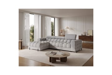 Kulmasohva Eltap Felro 285x181x93 cm - Pellerito 03, harmaa, Vasen - Huonekalut - Sohva - Vuodesohva