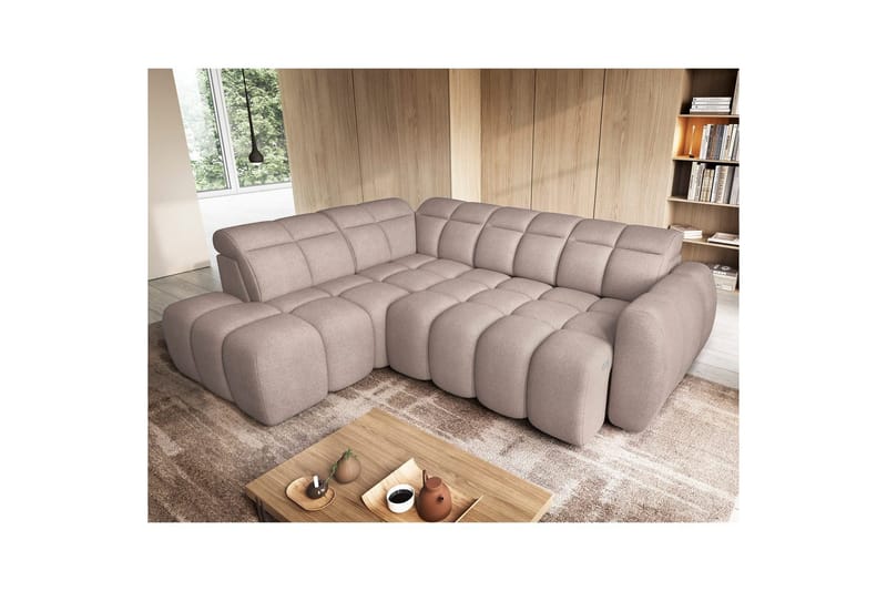 Kulmasohva Eltap Flconn 258x208x107 cm - Xillar 20, Ruskea, Vasen - Huonekalut - Sohva - Vuodesohva