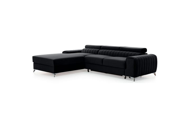 Kulmasohva Eltap Grayson 278x205x92 cm - Loco 10, Musta, Vasen - Huonekalut - Sohva - Vuodesohva