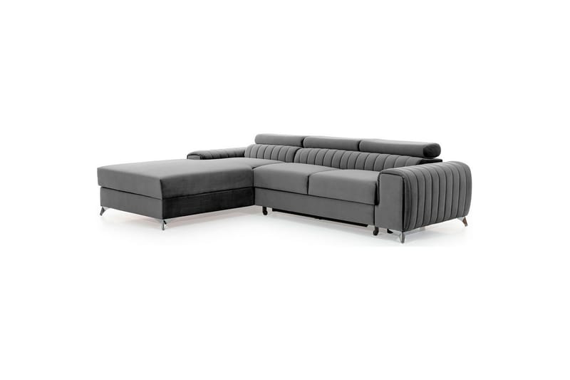 Kulmasohva Eltap Grayson 278x205x92 cm - Nube 3, Vaaleanharmaa, Vasen - Huonekalut - Sohva - Vuodesohva