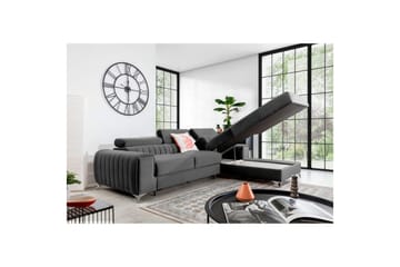 Kulmasohva Eltap Grayson 278x205x92 cm - Nube 4, Vaaleanharmaa, Oikea - Huonekalut - Sohva - Vuodesohva