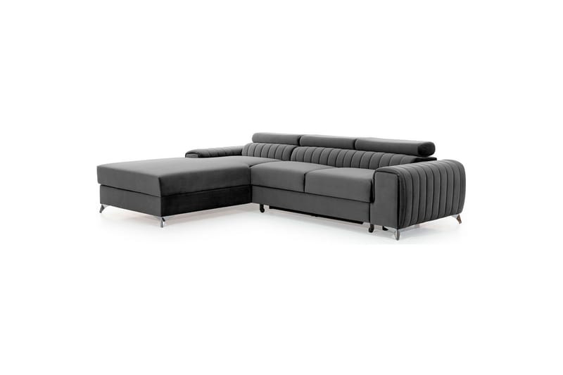 Kulmasohva Eltap Grayson 278x205x92 cm - Nube 4, Vaaleanharmaa, Vasen - Huonekalut - Sohva - Vuodesohva