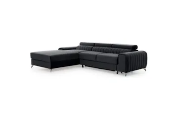 Kulmasohva Eltap Grayson 278x205x92 cm - Nube 6, tummanharmaa, Vasen - Huonekalut - Sohva - Vuodesohva