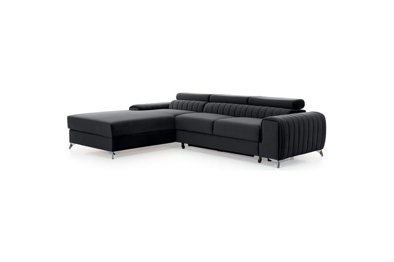 Kulmasohva Eltap Grayson 278x205x92 cm - Nube 6, tummanharmaa, Vasen - Huonekalut - Sohva - Vuodesohva