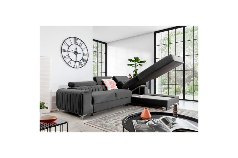 Kulmasohva Eltap Grayson 278x205x92 cm - Velvetmat 4, Oikea - Huonekalut - Sohva - Vuodesohva