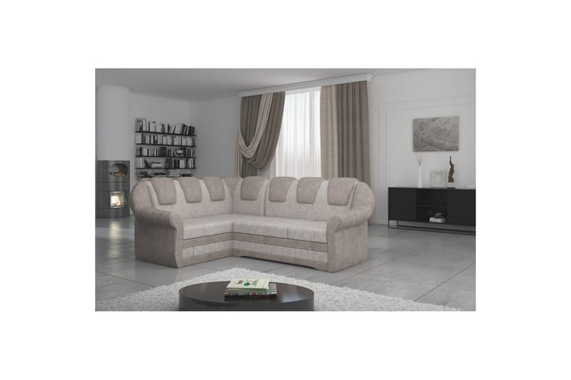 Kulmasohva Eltap Lord II 243x195x112 cm, Dora 21, Dora 22, Beige, Ruskea, Vasen