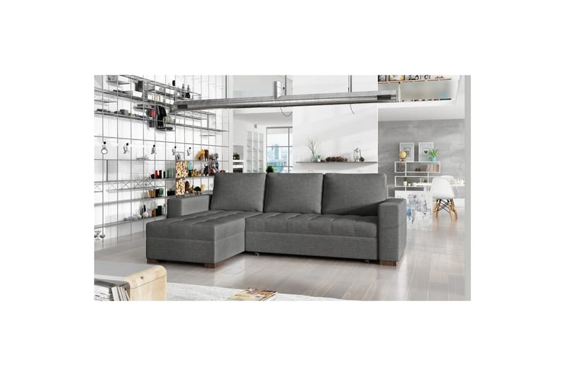 Kulmasohva Eltap Newark 237x150x90 cm - Sawana 05, Harmaa - Huonekalut - Sohva - Vuodesohva