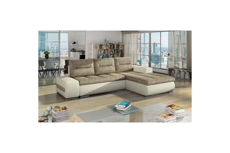 Kulmasohva Eltap Ottavio 275x180x85 cm - Berlin 03, Soft 33, Beige, Oikea - Huonekalut - Sohva - Vuodesohva