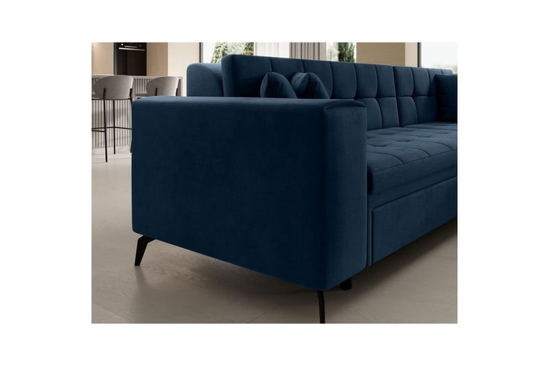 Kulmasohva Eltap Solange 292x196x84 cm - Monolith 77, Tummansininen, Oikea - Huonekalut - Sohva - Vuodesohva