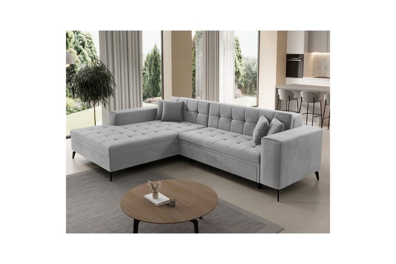 Kulmasohva Eltap Solange 292x196x84 cm - Monolith 84, Harmaa, Vasen - Huonekalut - Sohva - Vuodesohva