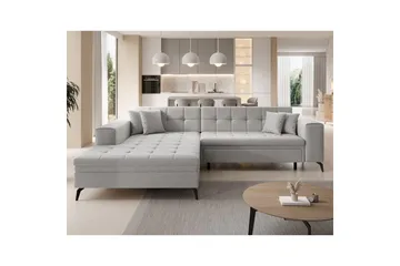 Kulmasohva Eltap Solange 292x196x84 cm - Päällinen 02, Beige, Vasen - Huonekalut - Sohva - Vuodesohva