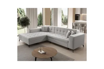 Kulmasohva Eltap Solange 292x196x84 cm - Päällinen 02, Beige, Vasen - Huonekalut - Sohva - Vuodesohva