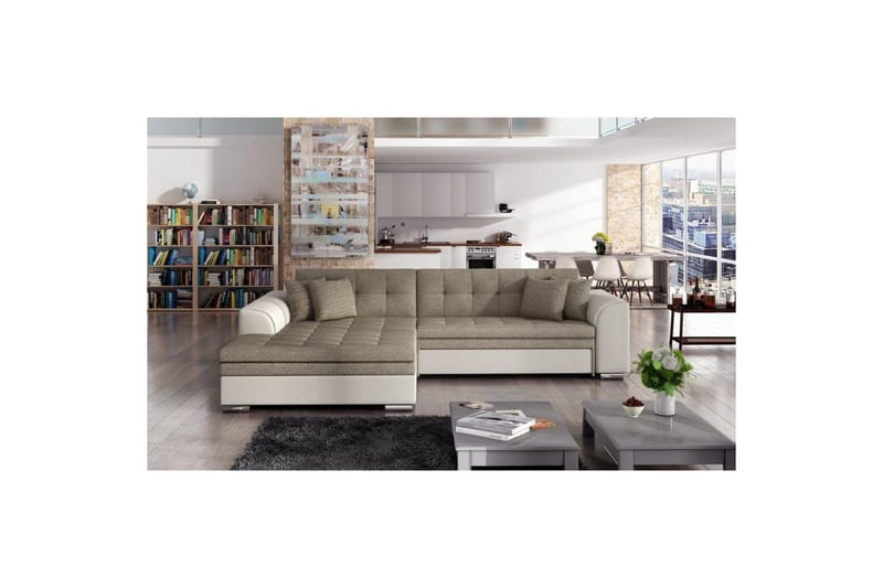 Kulmasohva Eltap Sorento 296x194x78 cm - Inari 23, Soft 33, Beige, Vasen - Huonekalut - Sohva - Vuodesohva