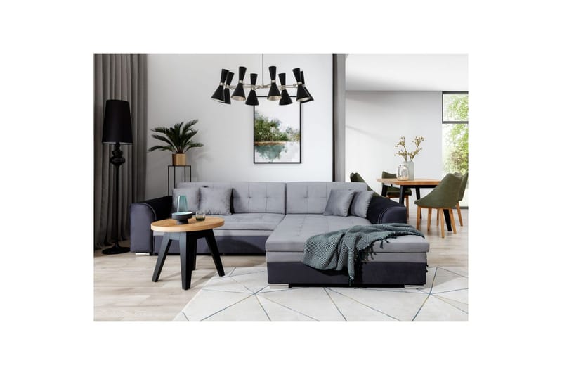 Kulmasohva Eltap Sorento 296x194x78 cm - Monolith 84, Monolith 97, Harmaa, Oikea - Huonekalut - Sohva - Vuodesohva