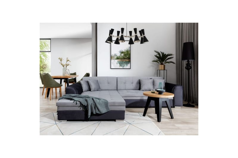 Kulmasohva Eltap Sorento 296x194x78 cm, Monolith 84, Monolith 97, Harmaa, Vasen