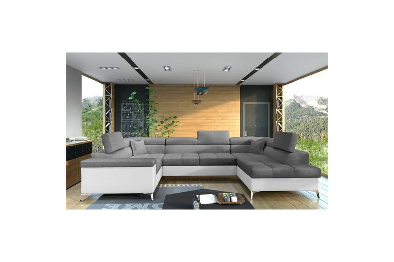 Kulmasohva Eltap Thiago 342x208x88 cm - Sawana 05, Soft 17, Harmaa, Oikea - Huonekalut - Sohva - Vuodesohva