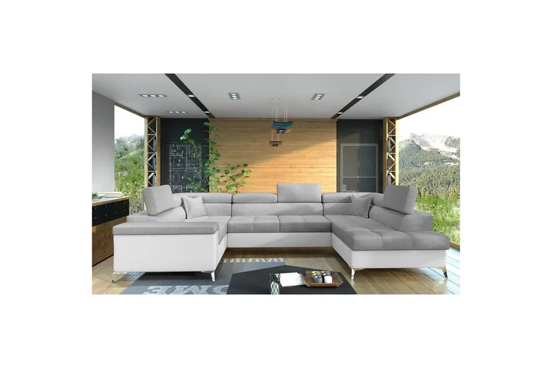 Kulmasohva Eltap Thiago 342x208x88 cm, Sawana 21, Soft 17, Harmaa, Oikea