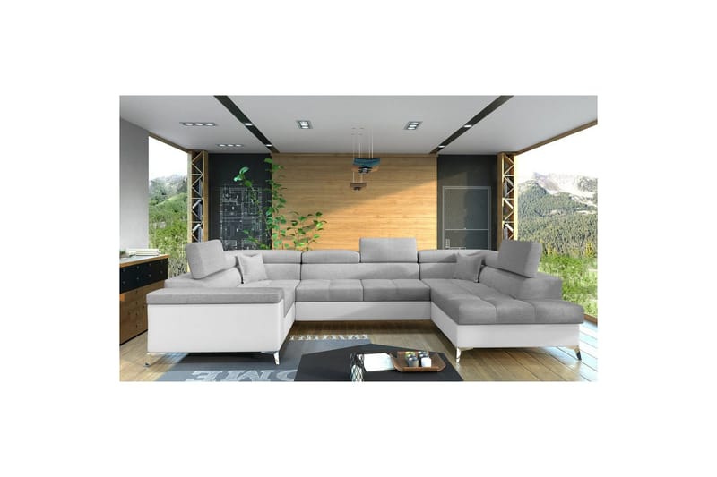 Kulmasohva Eltap Thiago 342x208x88 cm - Sawana 21, Soft 17, Harmaa, Oikea - Huonekalut - Sohva - Vuodesohva