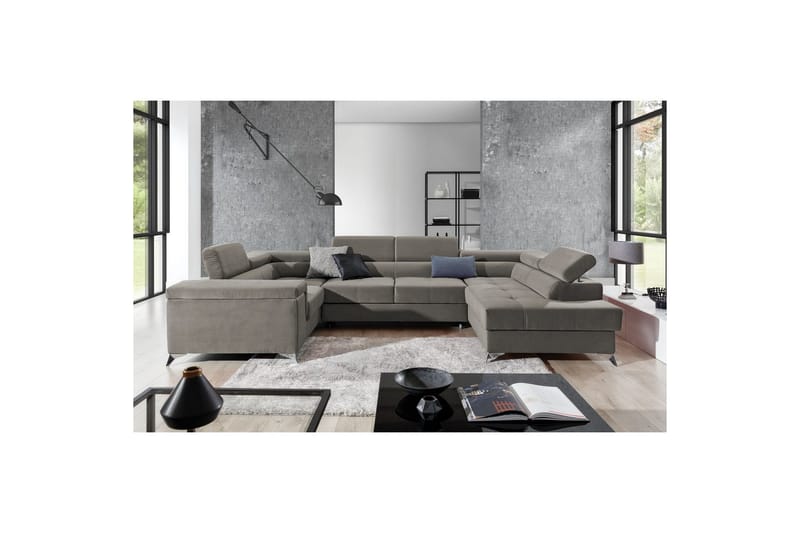 Kulmasohva Eltap Thiago 342x208x88 cm - Paros 02, beige, Oikea - Huonekalut - Sohva - Vuodesohva