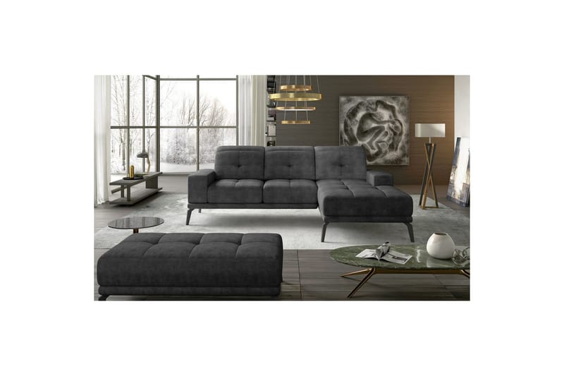 Kulmasohva Eltap Torrense 265x175x98 cm, Dora 95, harmaa, Oikea