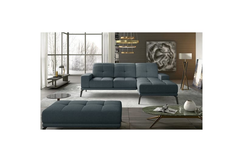 Kulmasohva Eltap Torrense 265x175x98 cm - Grande 75, Sininen, Oikea - Huonekalut - Sohva - Vuodesohva