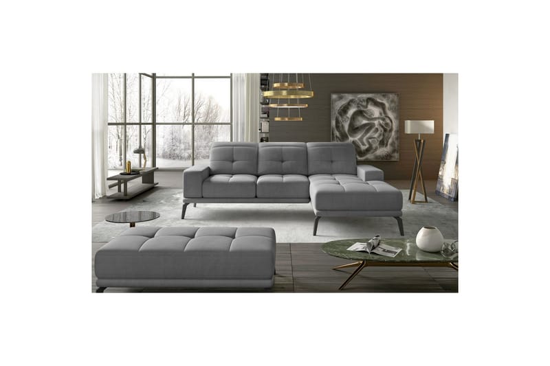 Kulmasohva Eltap Torrense 265x175x98 cm - Monolith 84, Harmaa, Oikea - Huonekalut - Sohva - Vuodesohva