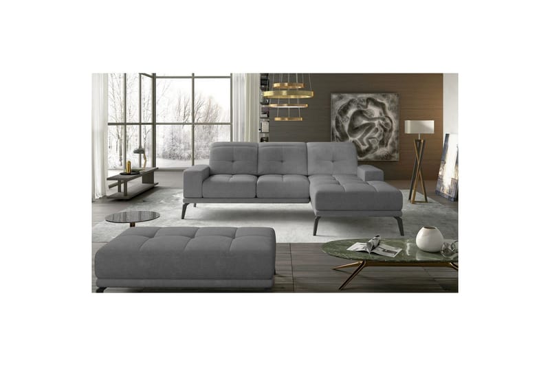 Kulmasohva Eltap Torrense 265x175x98 cm - Soro 93, Harmaa, Oikea - Huonekalut - Sohva - Vuodesohva