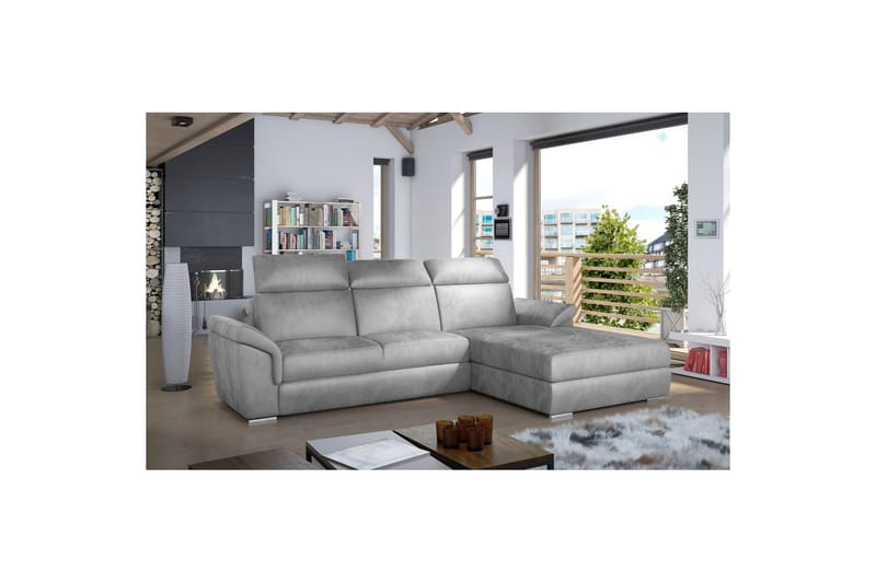 Kulmasohva Eltap Trevisco 272x216x100 cm - Monolith 84, Harmaa, Oikea - Huonekalut - Sohva - Vuodesohva