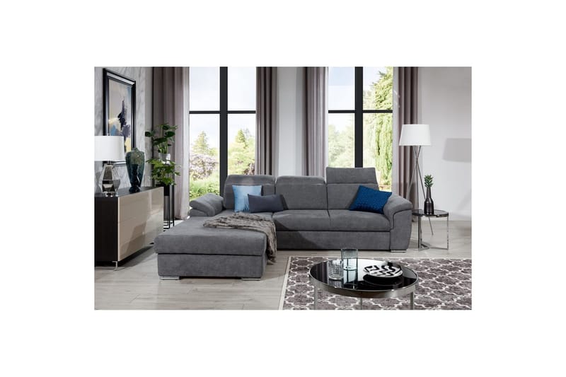 Kulmasohva Eltap Trevisco 272x216x100 cm - Omega 13, Harmaa, Vasen - Huonekalut - Sohva - Vuodesohva