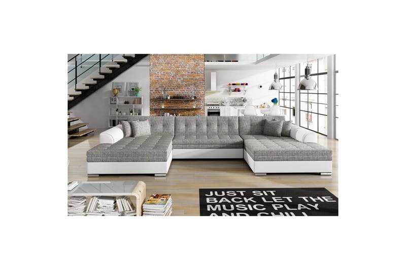 Kulmasohva Eltap Vento 359x165x78 cm, Berlin 01, Soft 17, Harmaa, Symmetrinen