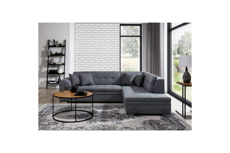 Kulmasohva Eltap Pieretta 260x207x78 cm, Soro 93, Harmaa, Oikea