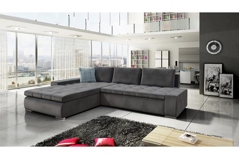 Kulmasohva Ianto - Harmaa - Huonekalut - Sohva - Vuodesohva