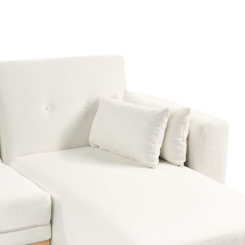 Kulmasohva Kaarina - Valkoinen, Ruskea - Huonekalut - Sohva - Vuodesohva