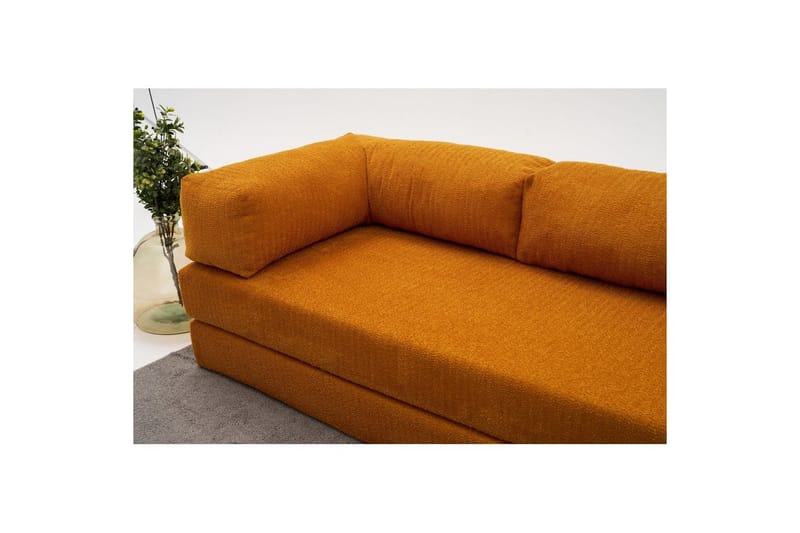 Kulmasohva Mukavuus Kolminkertainen Oranssi - Oranssi - Huonekalut - Sohva - Vuodesohva