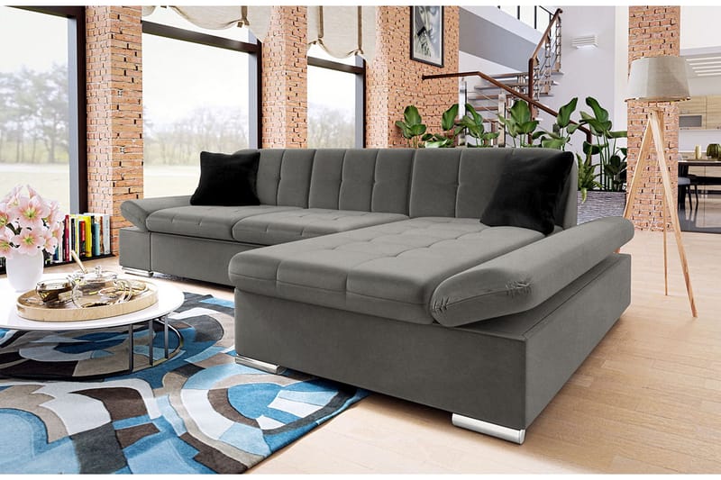 Kulmasohva Rimforsa Oikea - Harmaa - Huonekalut - Sohva - Vuodesohva