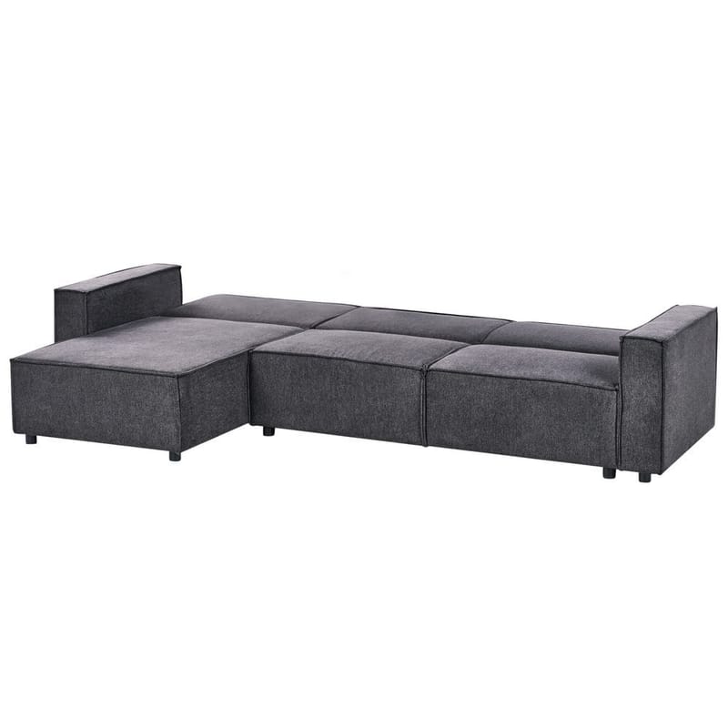 Kulmasohva Romedal II - Harmaa, Musta/Oikeakätinen - Huonekalut - Sohva - Vuodesohva