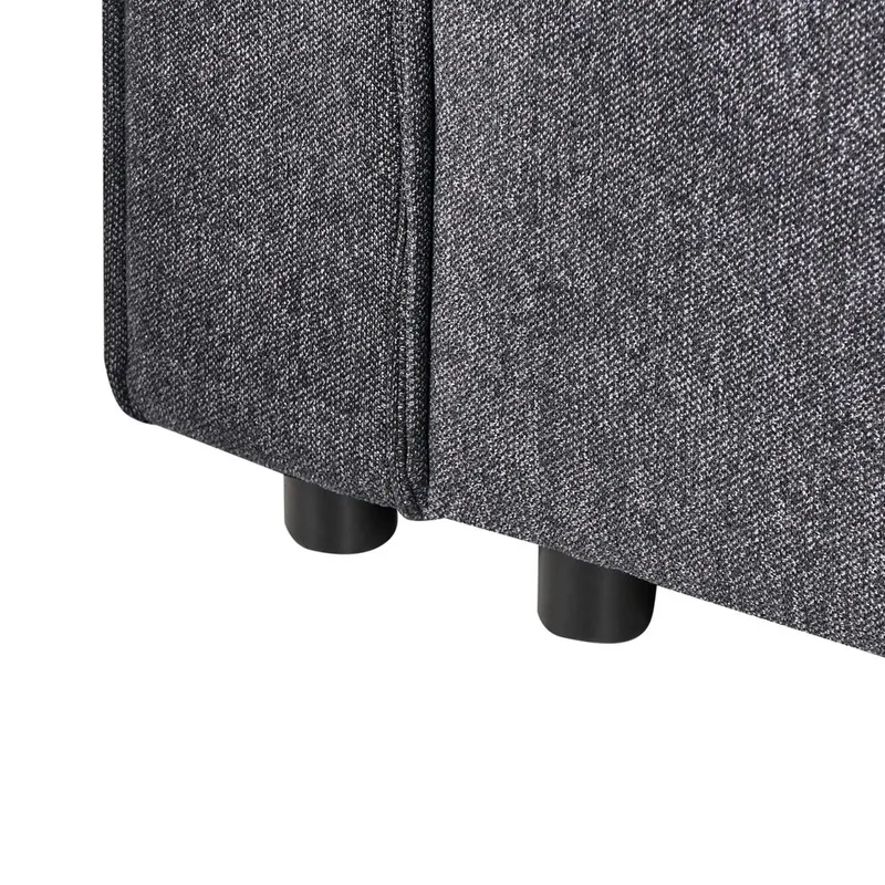 Kulmasohva Romedal II - Harmaa, Musta/Oikeakätinen - Huonekalut - Sohva - Vuodesohva